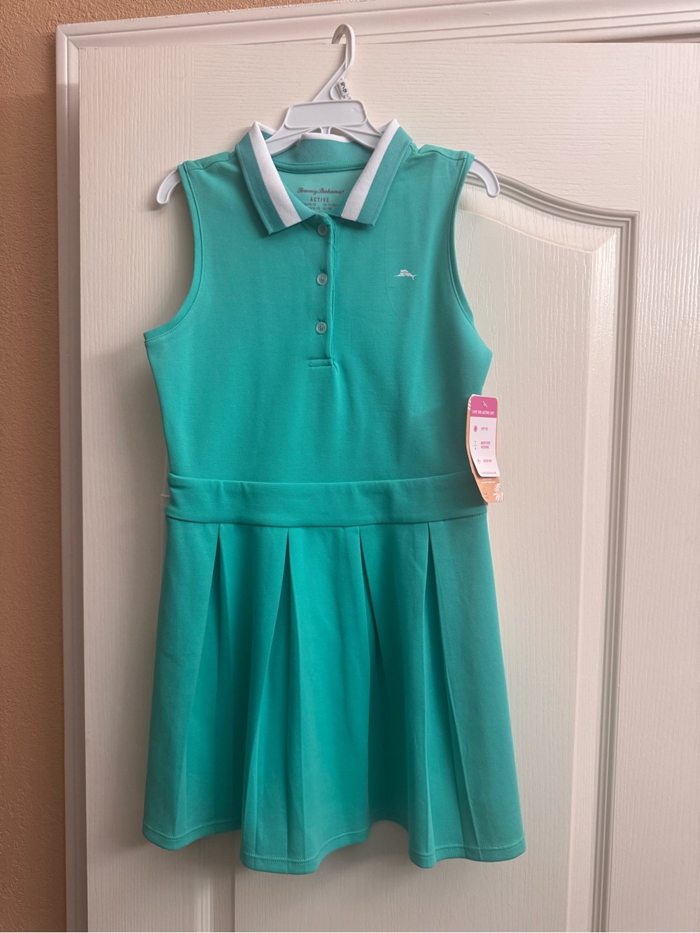 2 piece Tommy Bahamas Girls' Sleeveless Polo Pickleball/Tennis Dress